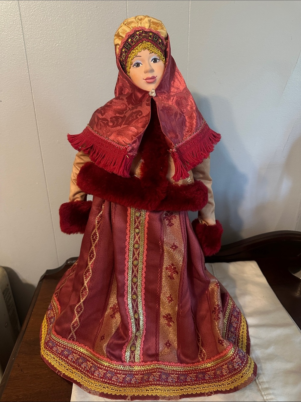 Russian Folk Art Porcelain Doll